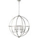 Artemis 6 Light 30 inch Polished Nickel Chandelier Ceiling Light